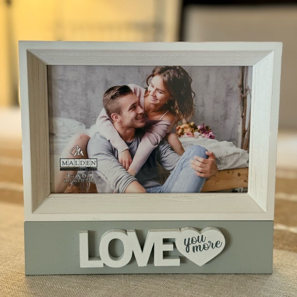 Malden Cream and Gray Love You More Frame